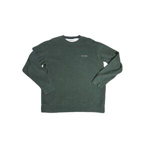 Columbia Mens Pullover Sweater Size Large Green Long Sleeves Crew Neck